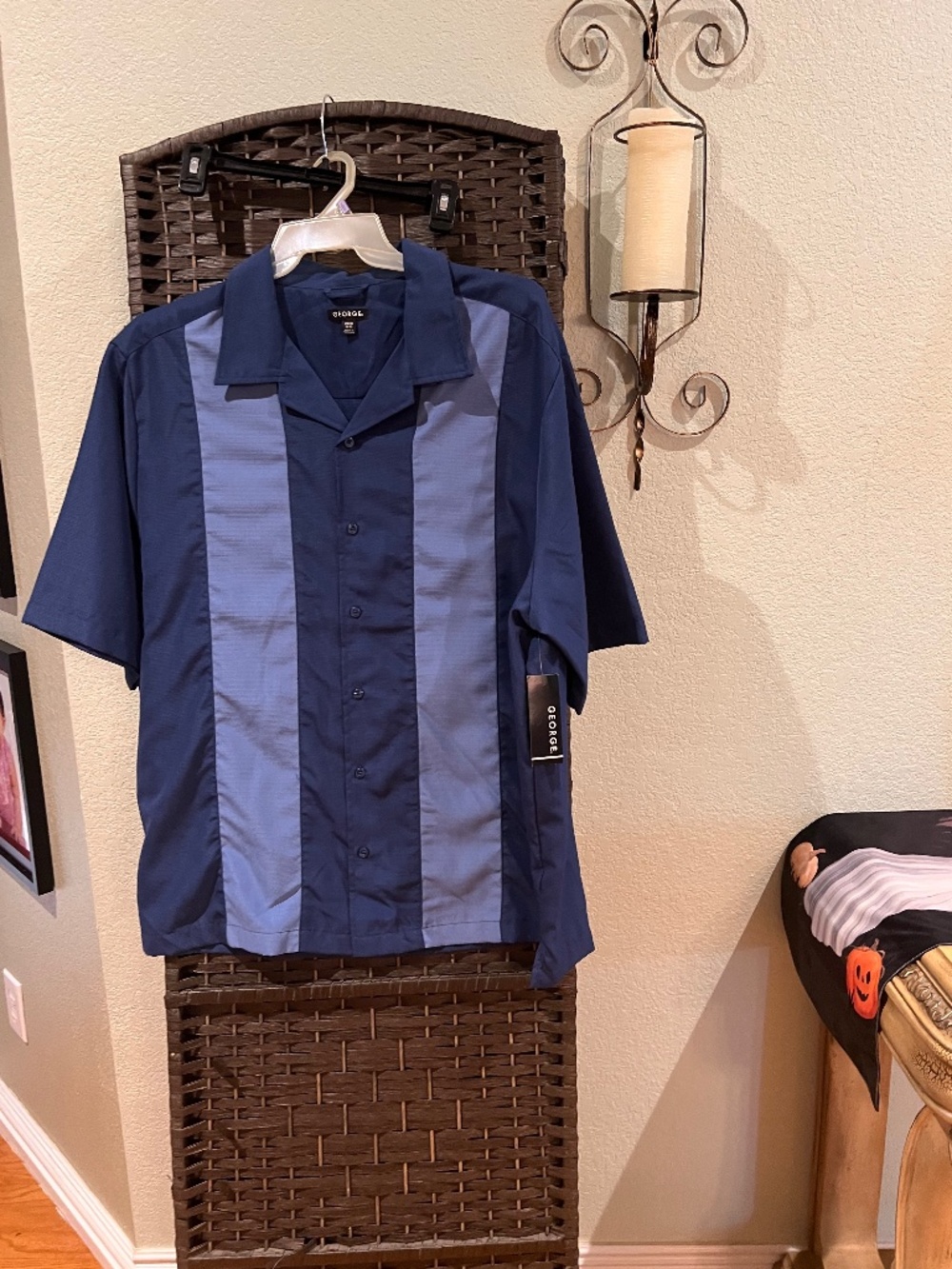 NWT George Men's Retro Bowling Camp Shirt 2XL Big Men